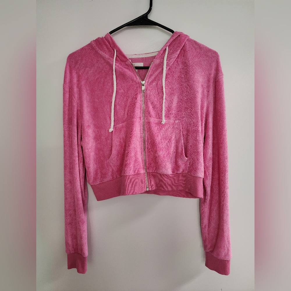 ColSie Ultra Lightweight Terry Cloth Cropped Jacket